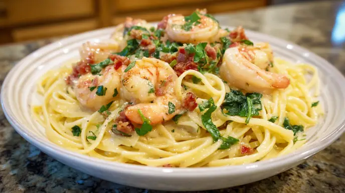 Creamy Shrimp Alfredo Pasta in 20 Minutes