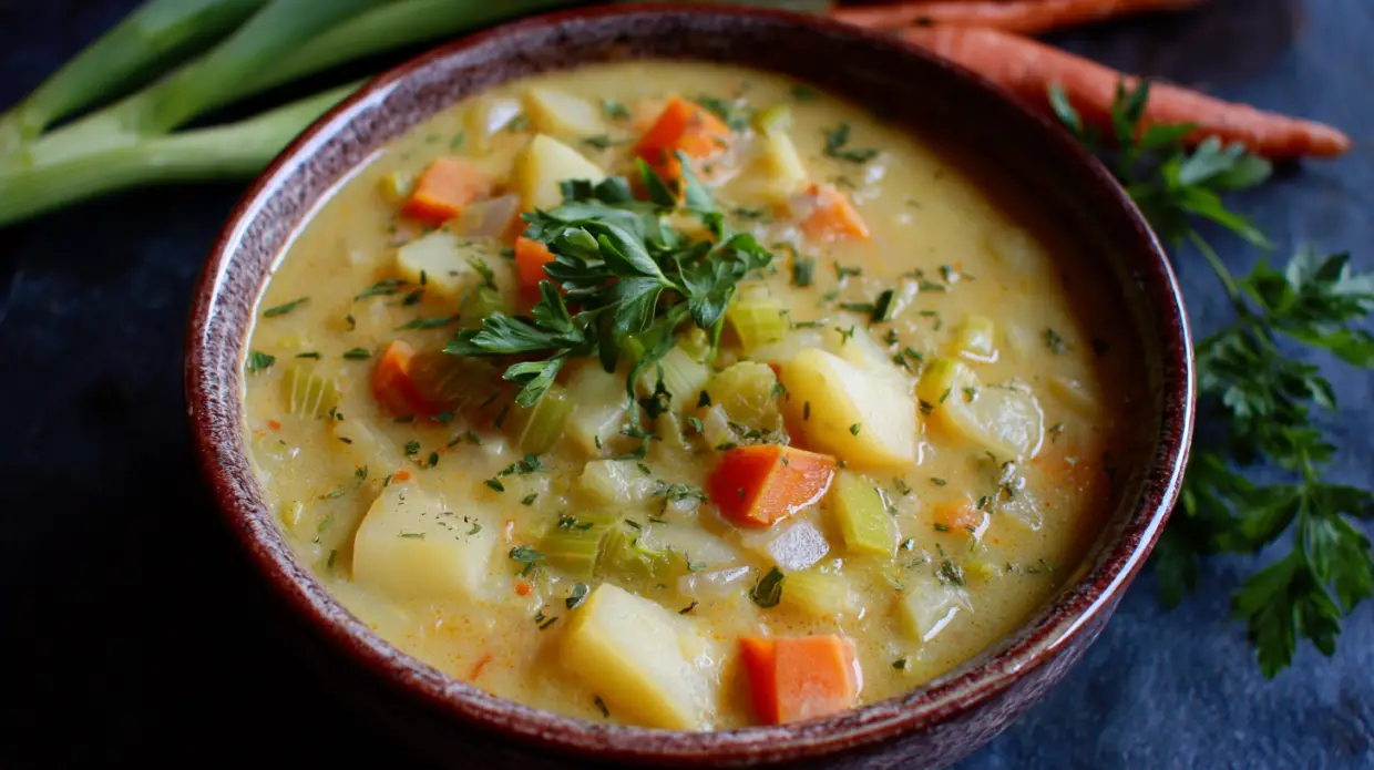 Vegan Potato Soup | Dairy-Free & Delicious