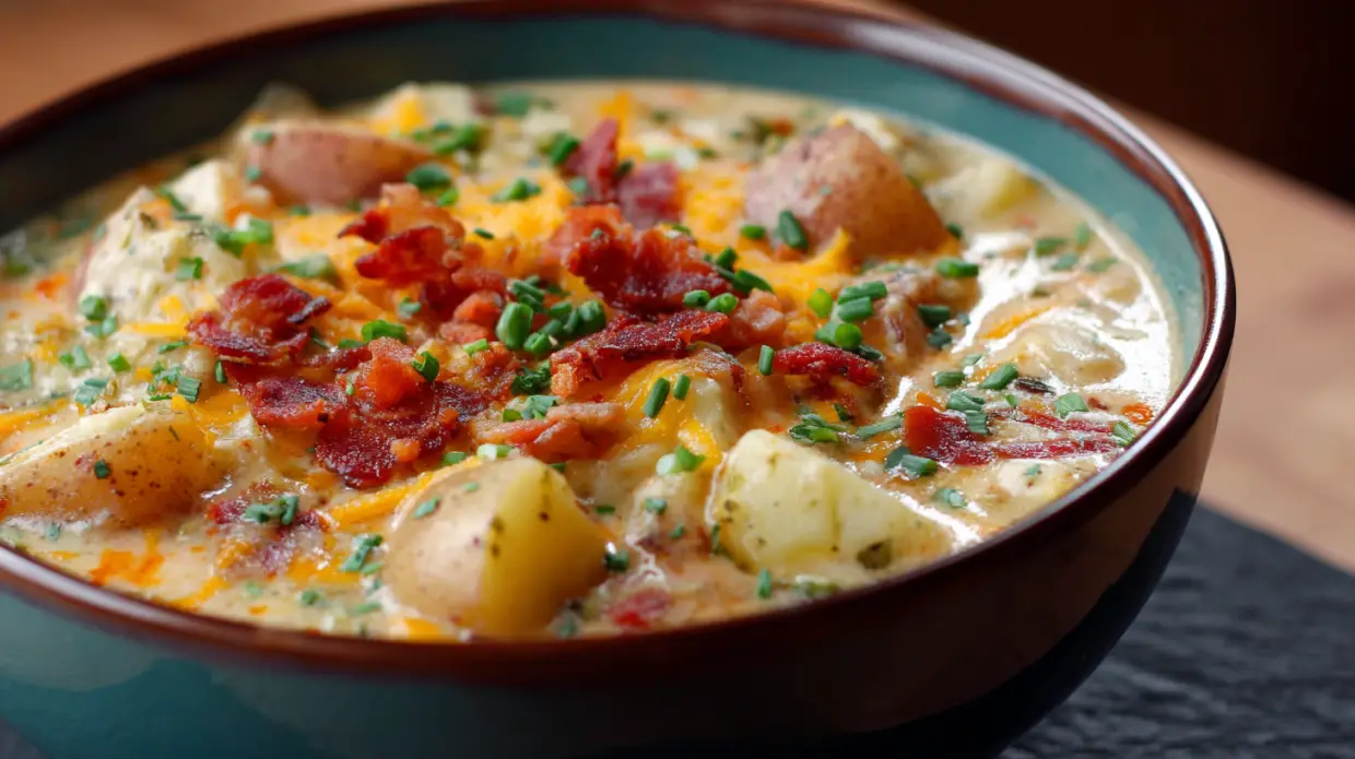 Loaded Cheesy Potato Chowder (Winter Comfort Bowl)