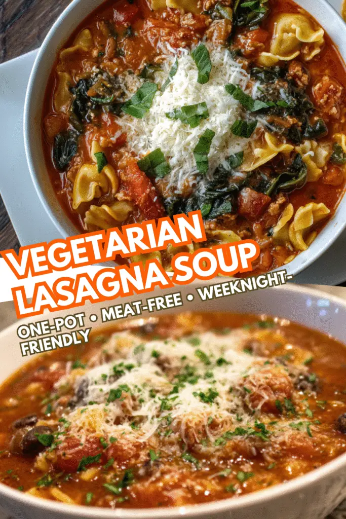 Vegetarian Lasagna Soup | Meatless Comfort Bowl 2 25 1