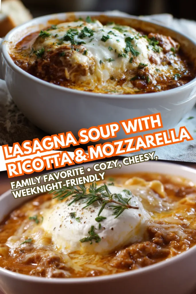 Lasagna Soup with Ricotta and Mozzarella | Family Favorite 2 26 1