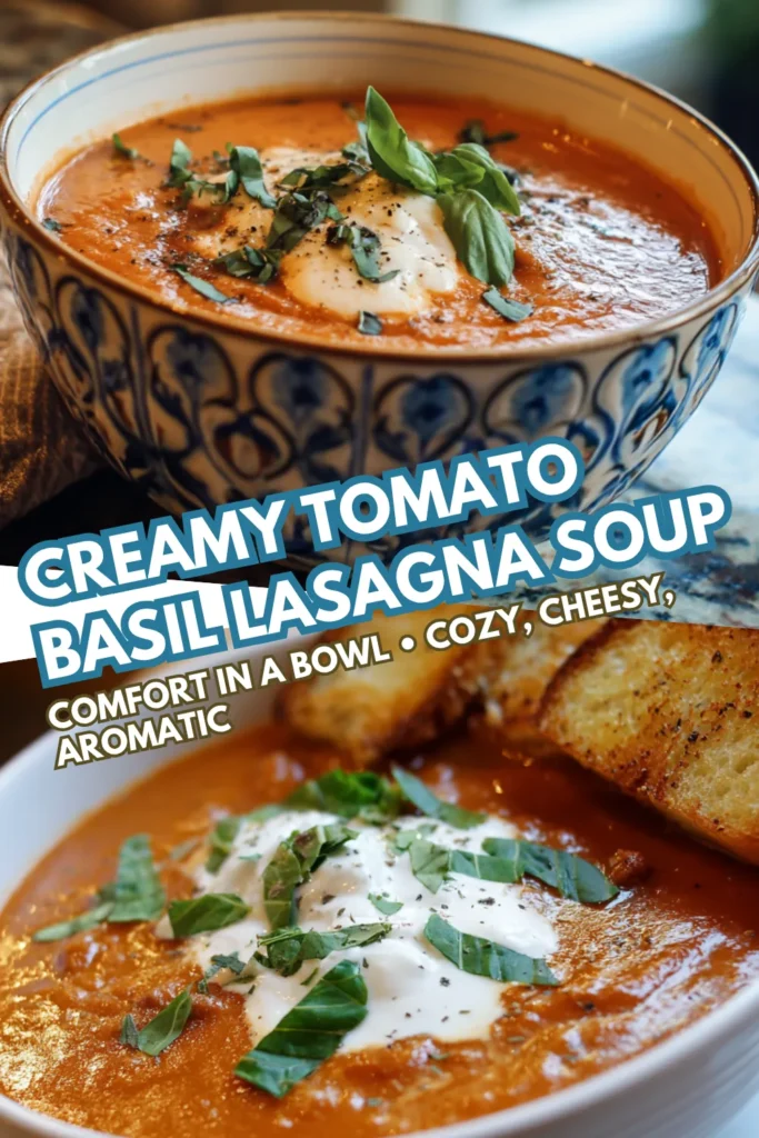 Creamy Tomato Basil Lasagna Soup | Comfort in a Bowl 2 29 1