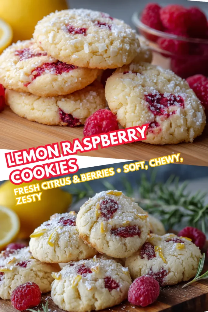 Lemon Raspberry Cookies | Bright & Buttery (Bakery-Soft with Tangy Crinkles) 2 42 1