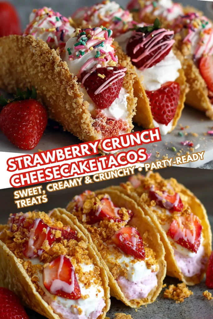 Strawberry Crunch Cheesecake Tacos | Fun Summer Dessert 2 52 1
