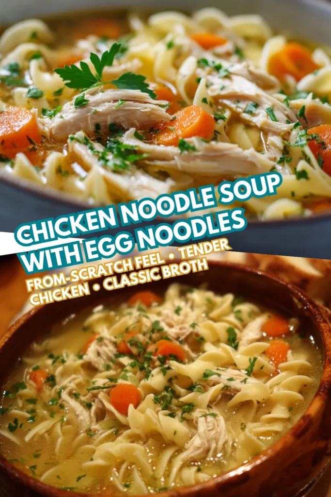 Chicken Noodle Soup with Egg Noodles | Old-Fashioned Comfort (Clear Golden Broth, Juicy Chicken, Cozily Curly Noodles) 2 68 1