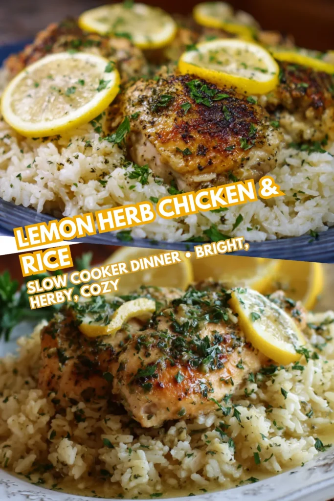Lemon Herb Chicken & Rice | Slow Cooker Dinner 2 83 1