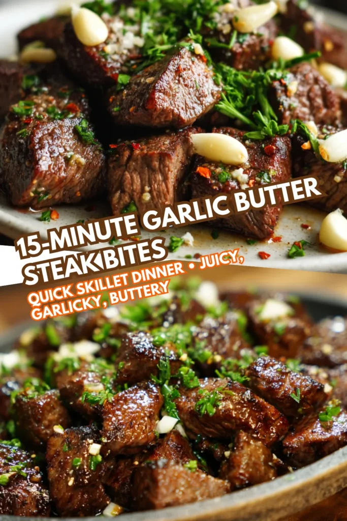 Garlic Butter Steak Bites | Quick 15-Minute Meal (Sear, Sizzle, Serve) 2 95 1