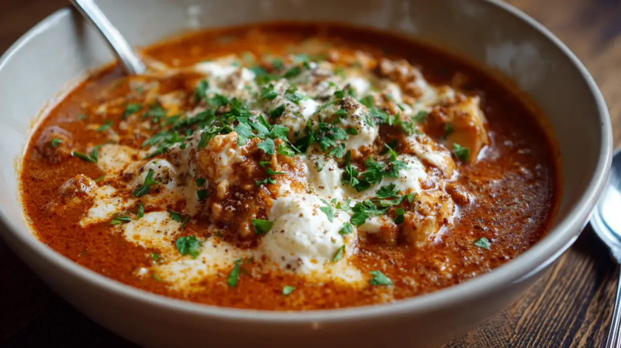 Lasagna Soup with Ricotta and Mozzarella | Family Favorite