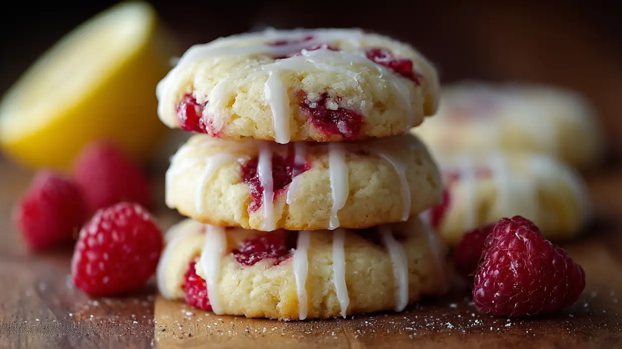 Lemon Raspberry Cookies | Bright & Buttery (Bakery-Soft with Tangy Crinkles)