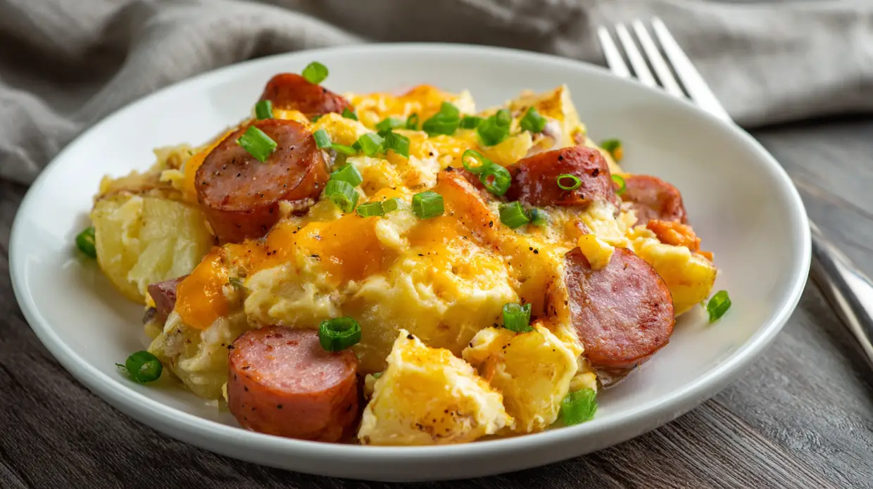 Cheesy Ranch Potatoes & Smoked Sausage | One-Pan Dinner