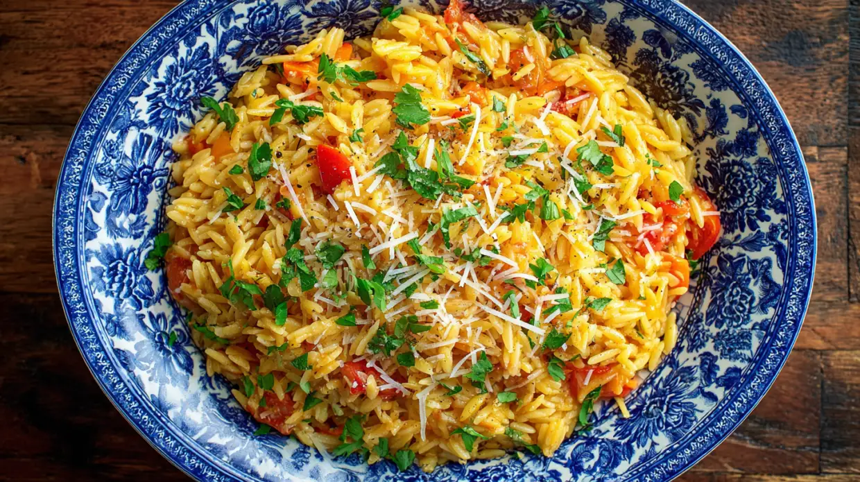 Best Orzo Dinner Recipe | Garlic Parmesan One-Pot