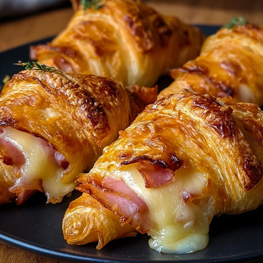 Air Fryer Ham Cheese Croissants