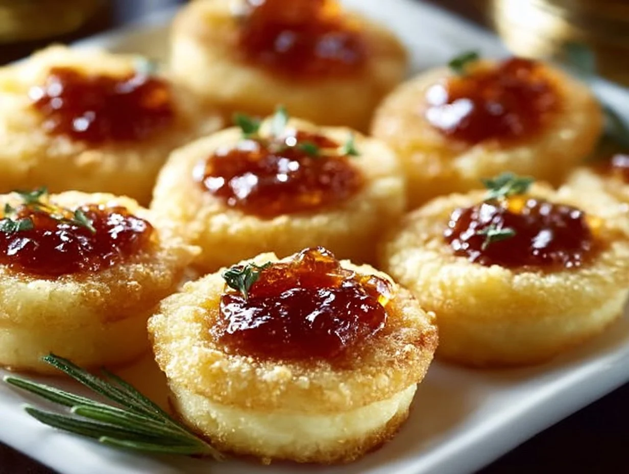 Cheesy Thumbprint Appetizers with Hot Pepper Jelly