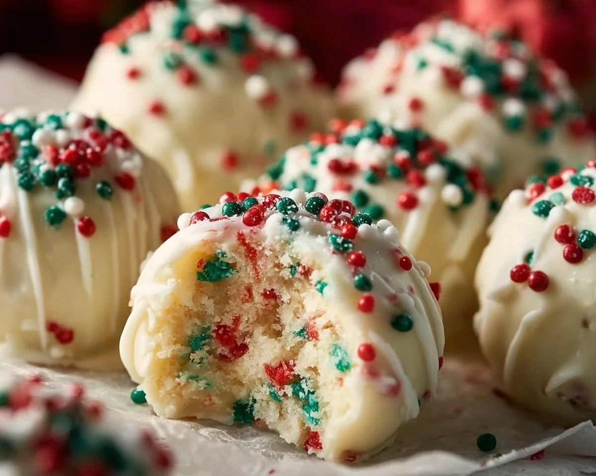 Christmas Tree Cake Truffles