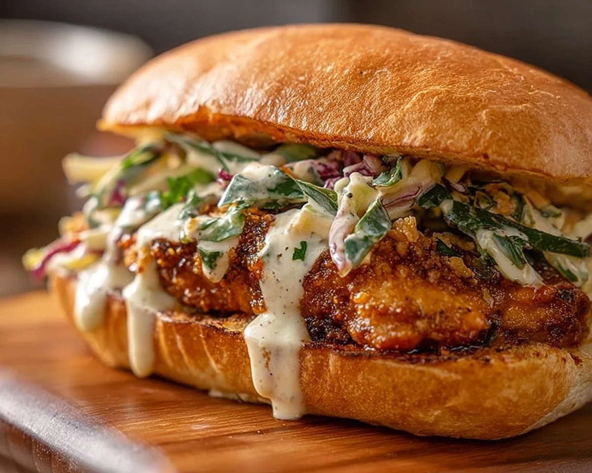 Crispy Cilantro Lime Chicken Sandwich (Air-Fried or Oven Baked)