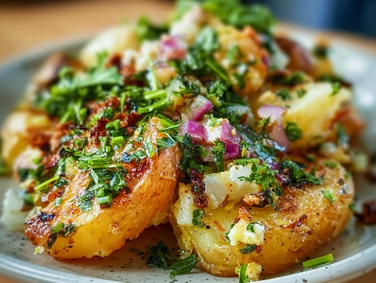 Crispy Smashed Potato Salad