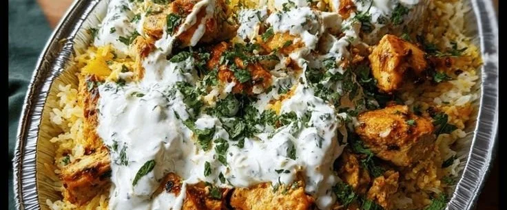 Easy Dump and Bake Chicken Tzatziki Rice