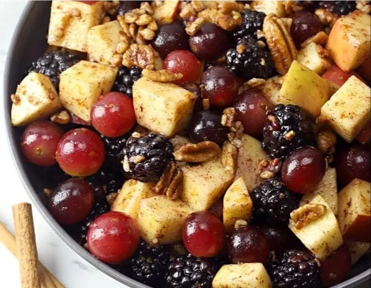 Fresh Fall Fruit Salad with Cinnamon Orange Dressing
