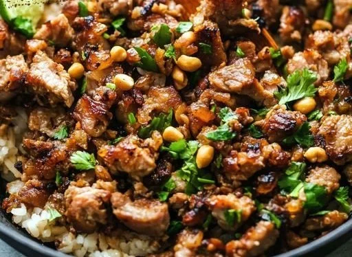 Ginger Lime Pork with Coconut Rice