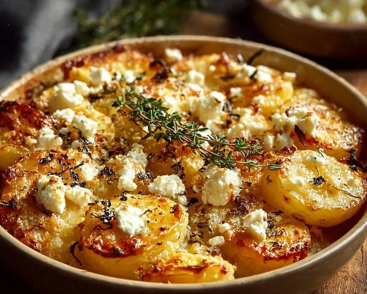 Greek Feta Roast Potatoes
