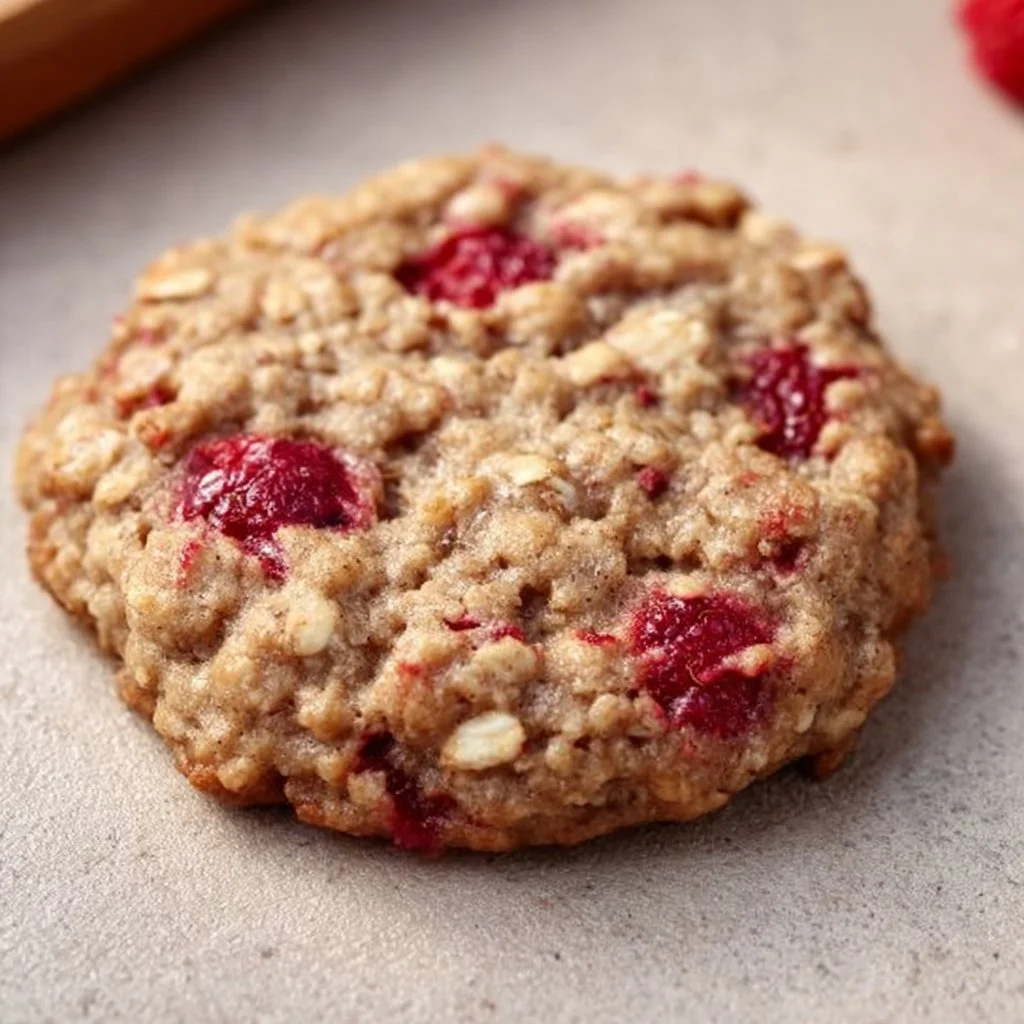 Healthy Raspberry Oatmeal Cookies