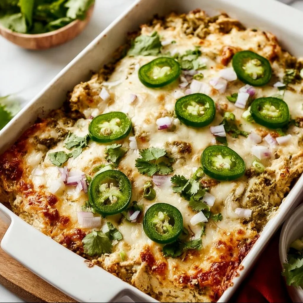 Healthy Salsa Verde Chicken Casserole