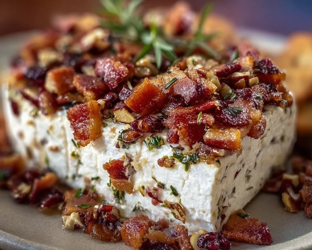 Million Dollar Bacon Goat Cheese Appetizer Log