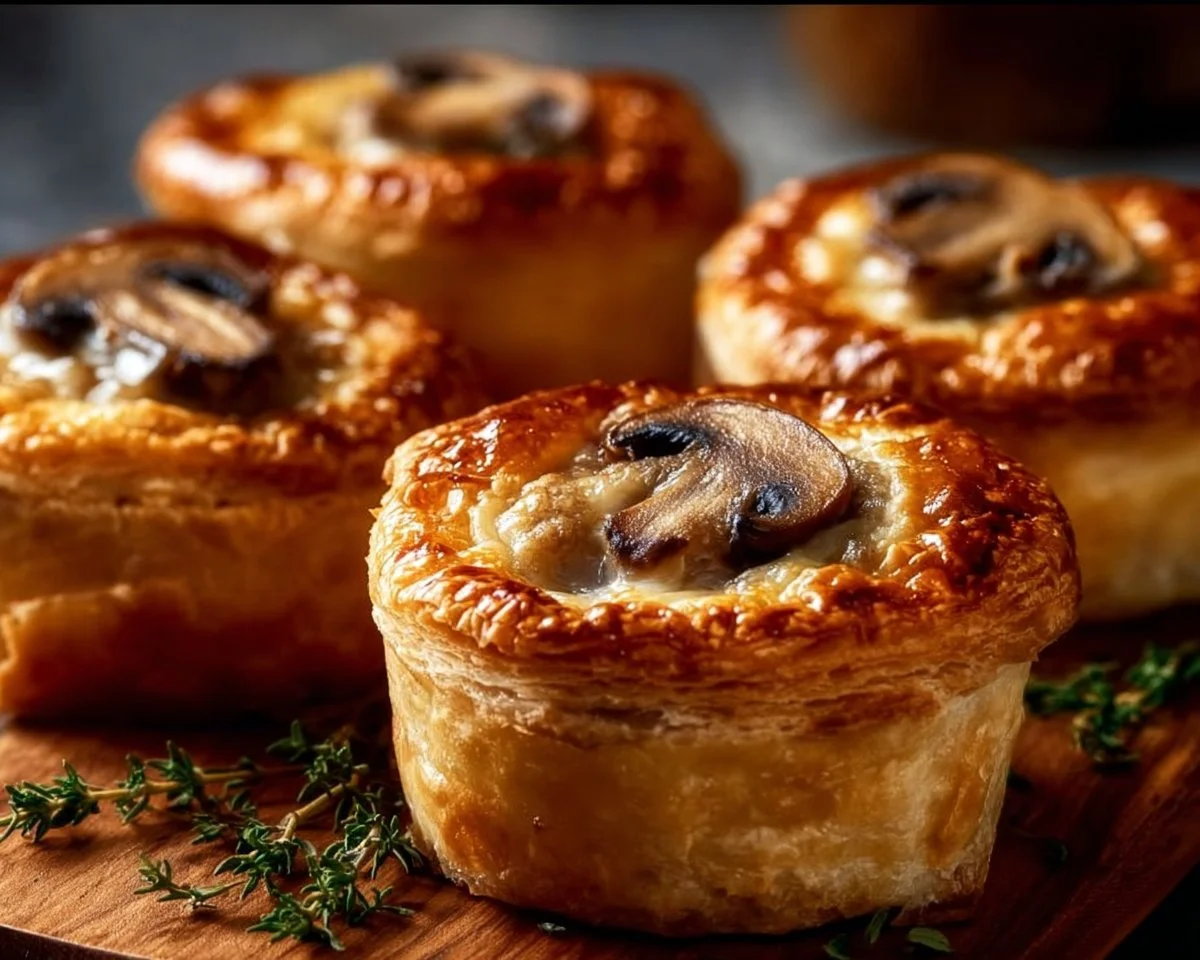 Mini Mushroom & Gruyère Pot Pies with Thyme are irresistible!