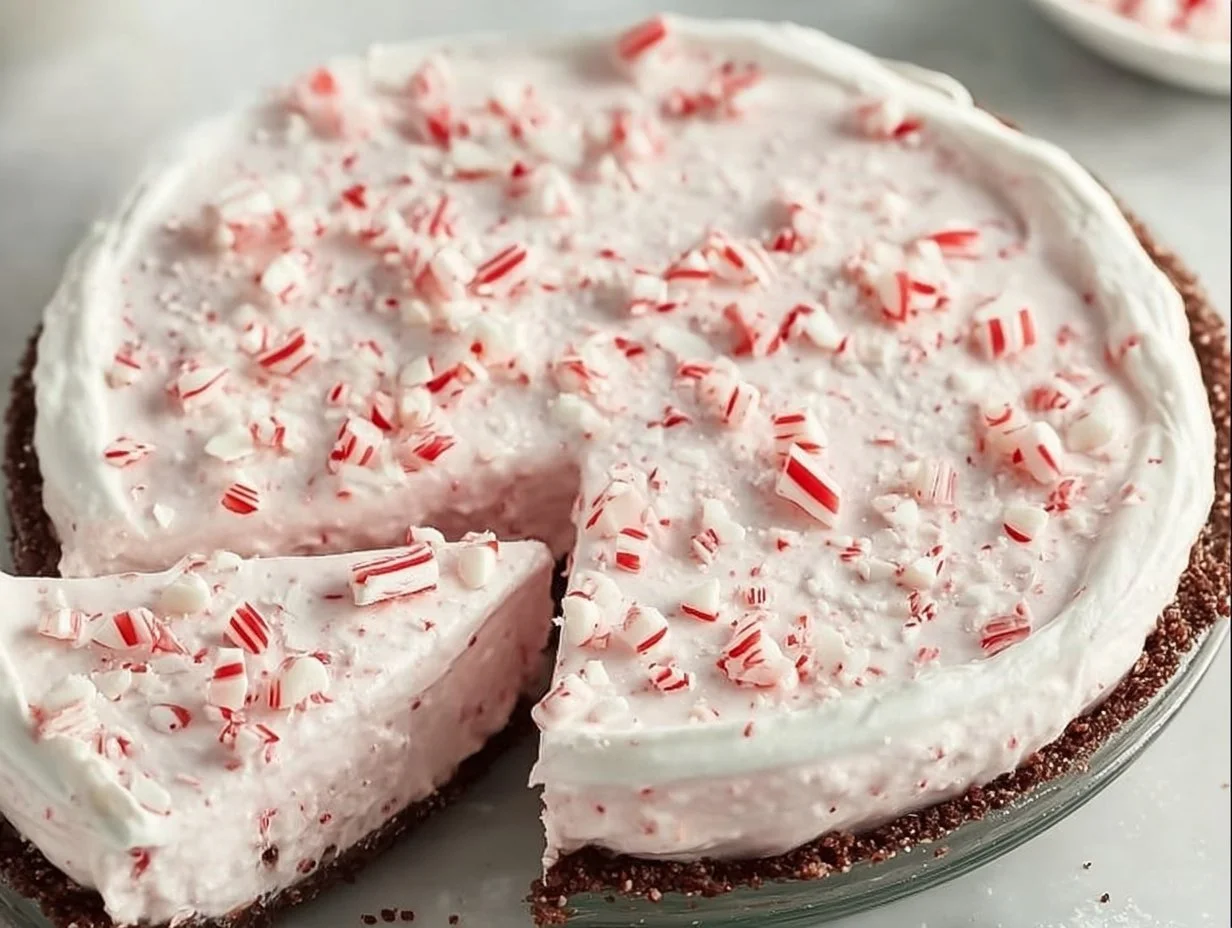 Quick Christmas Peppermint Pie
