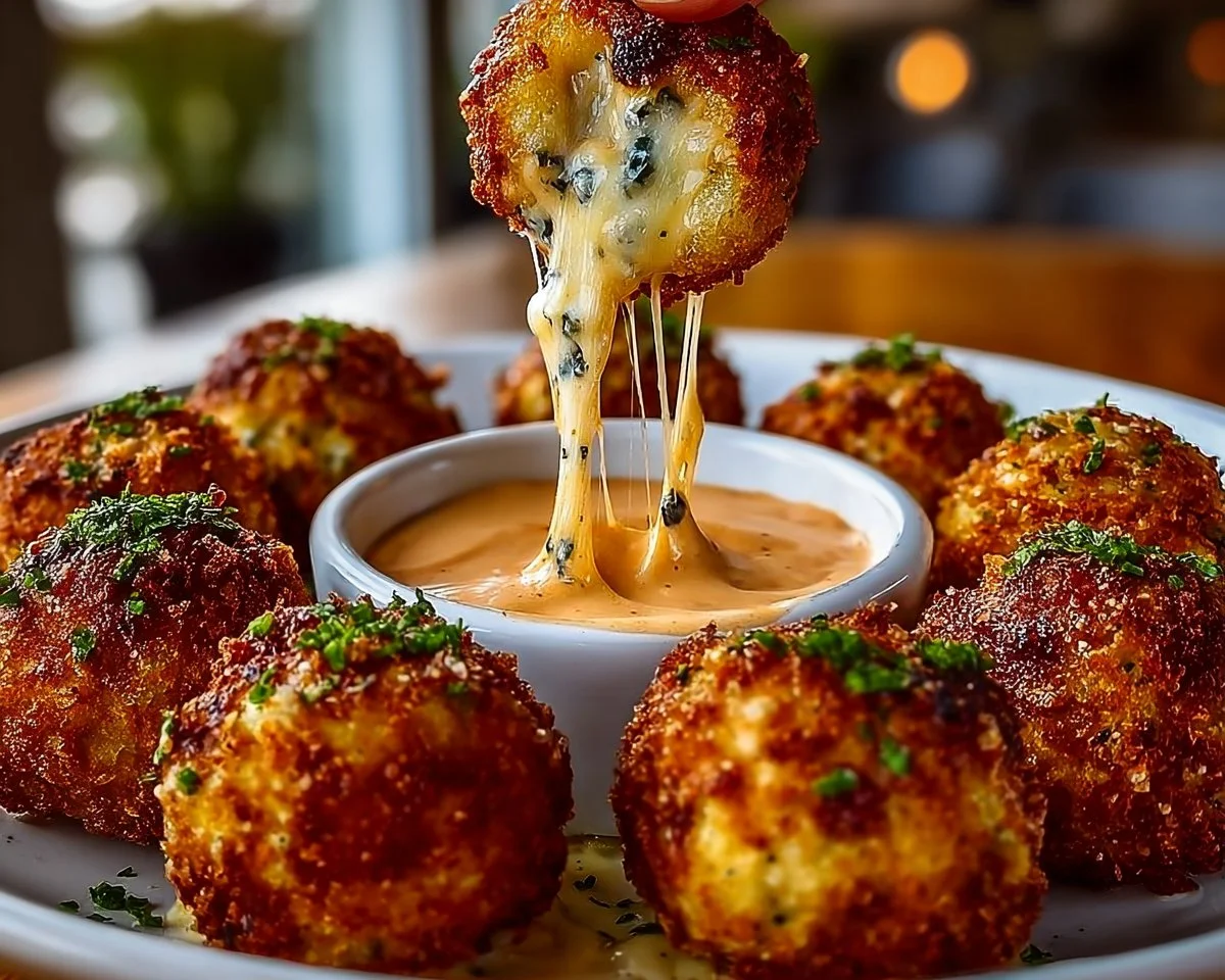 Reuben Balls with Spicy Thousand Island Dipping Sauce