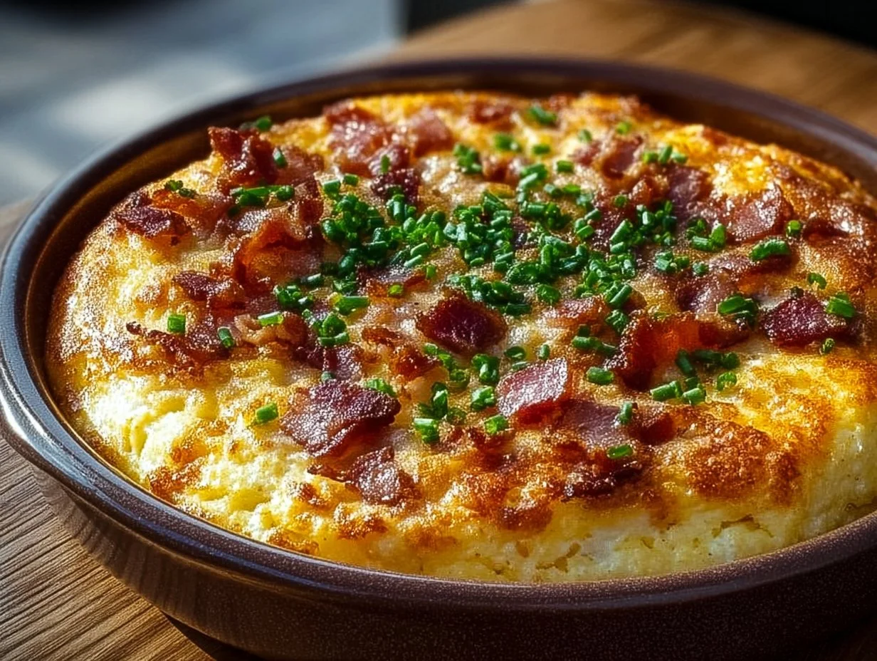 Smoky Gouda & Bacon Grits Bake