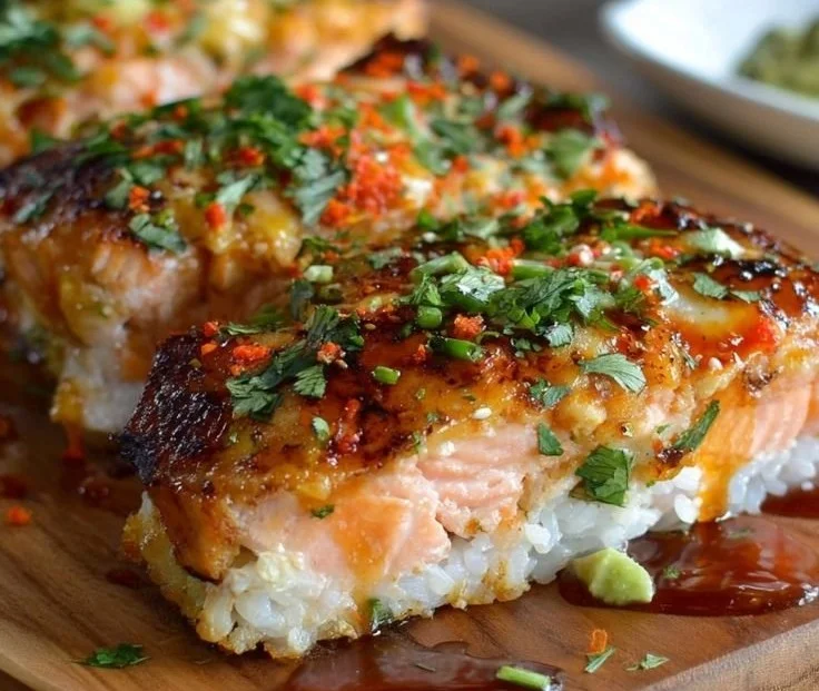 Spicy Salmon Sushi Bake Recipe