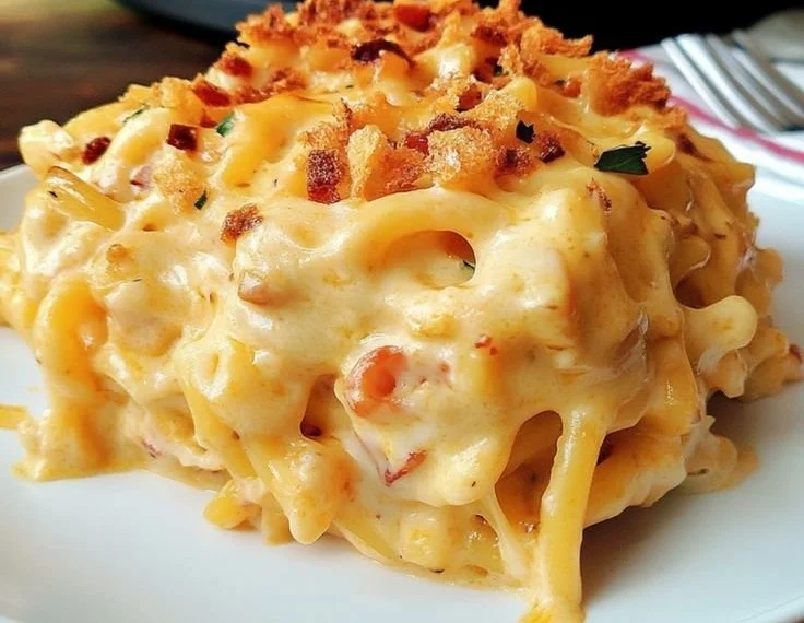 Spicy Southern Cheesy Chicken Spaghetti Casserole