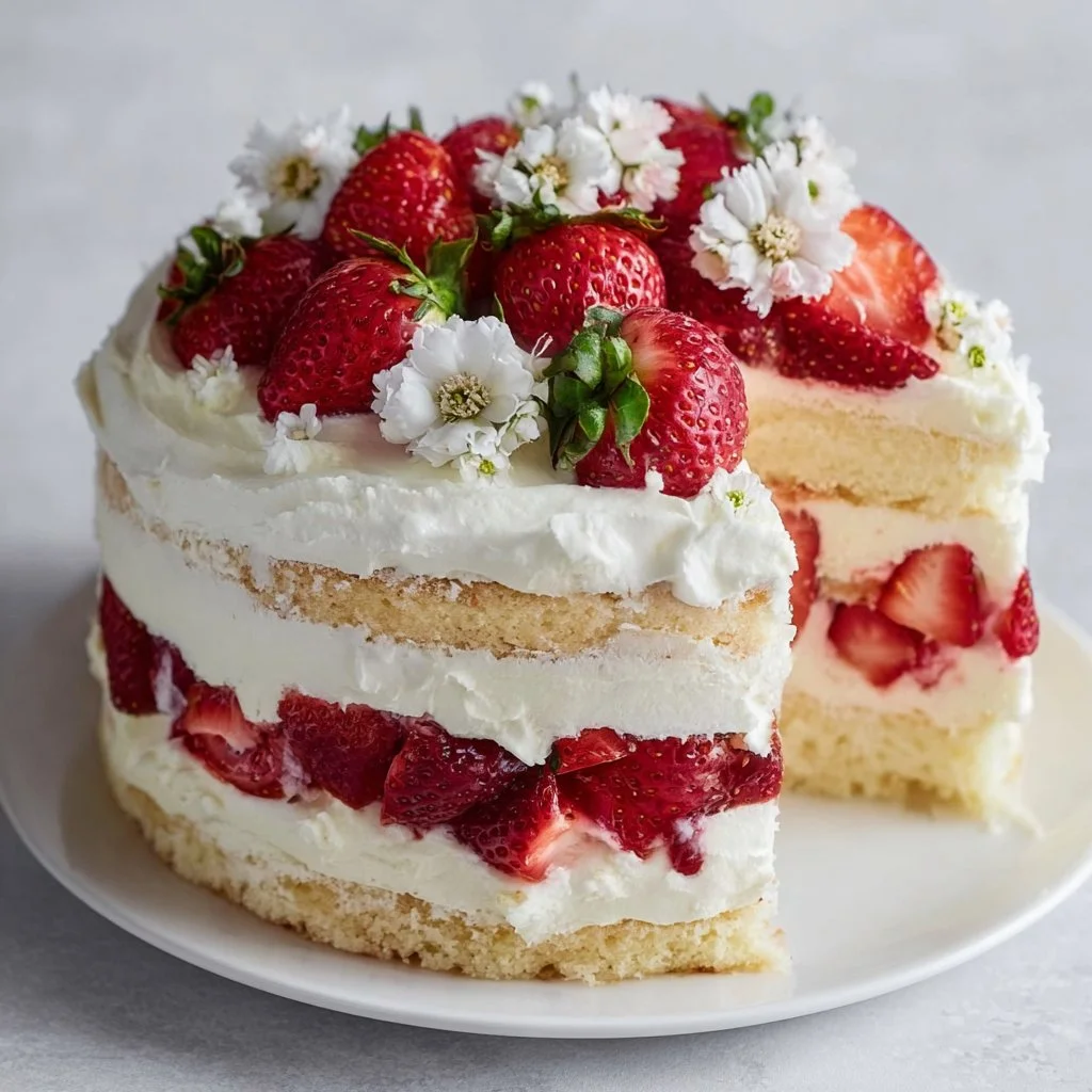 Strawberry Vanilla Cake