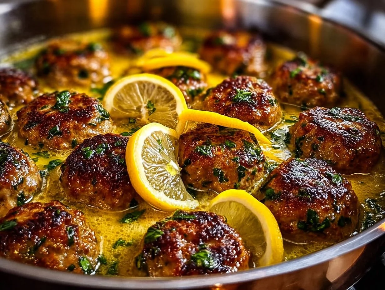 The Softest and Juiciest Greek Meatballs in Lemon Sauce