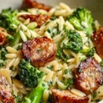chicken sausage and broccoli orzo 2026 01 01 201607 1