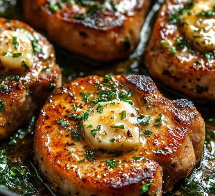 Garlic Butter Pan-Seared Pork Chops