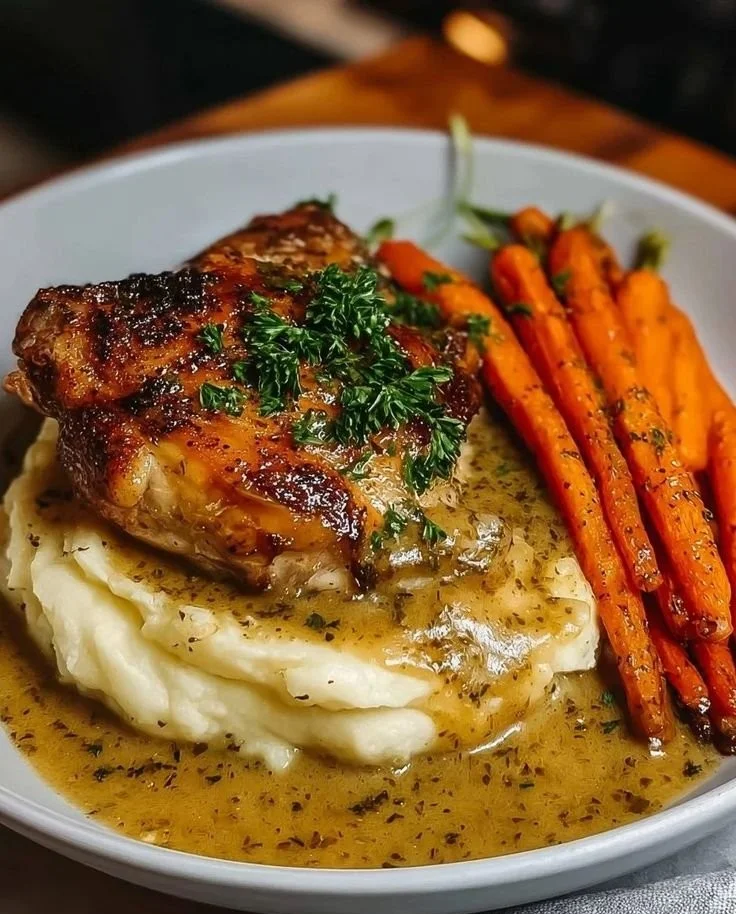 Garlic Herb Chicken & Carrot Plate
