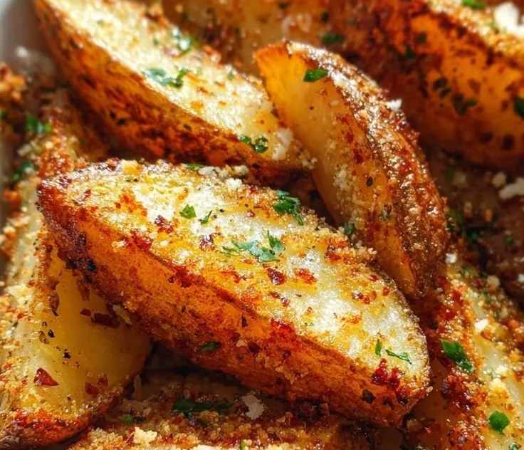 Garlic Parmesan Potato Wedges