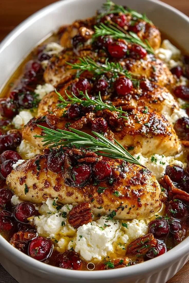 Honey Cranberry Chicken Bake with Ricotta Cheese – Easy, Flavor-Packed Dinner in 40 Minutes!