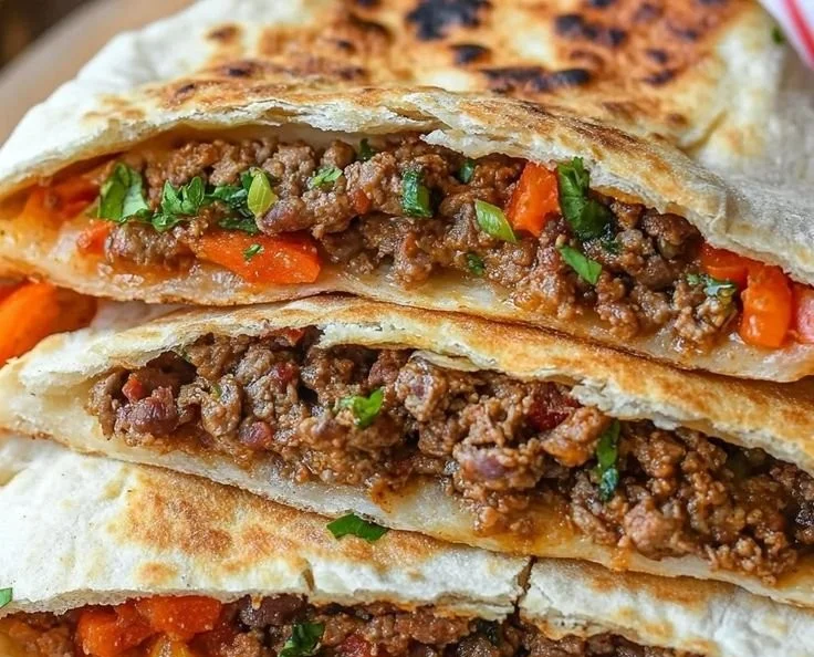 Meat Stuffed Pitas (Arayes)