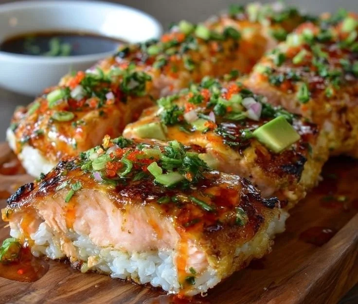 Spicy Salmon Sushi Bake Recipe