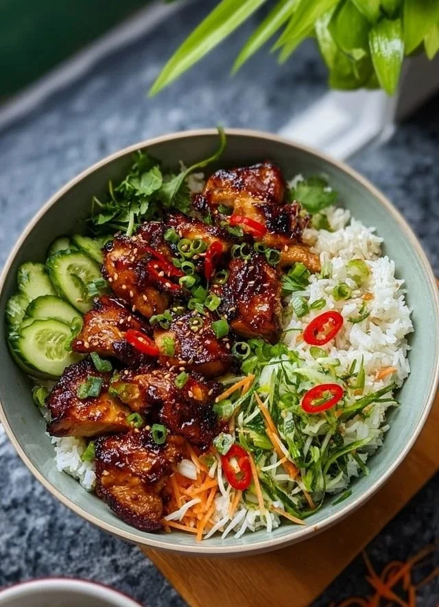 Sweet Chili Chicken Rice Bowls