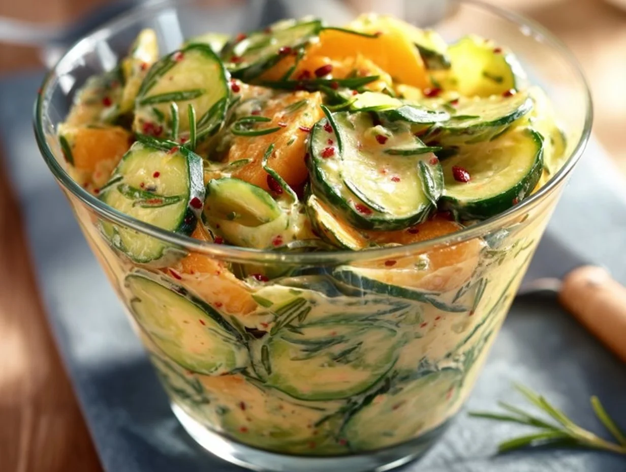 Creamy Asian Cucumber Salad Bowl Recipe