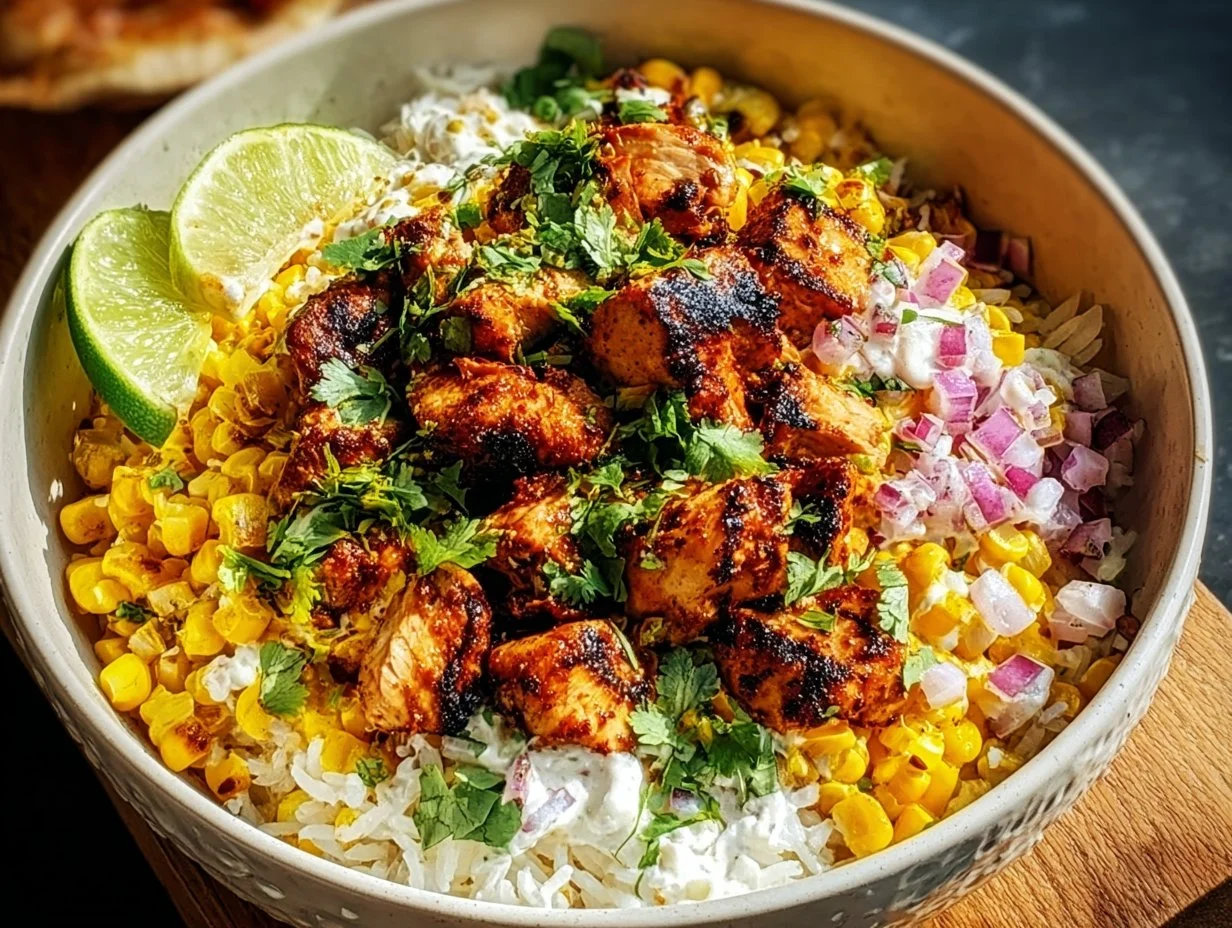 Street Corn Chicken Rice Bowl