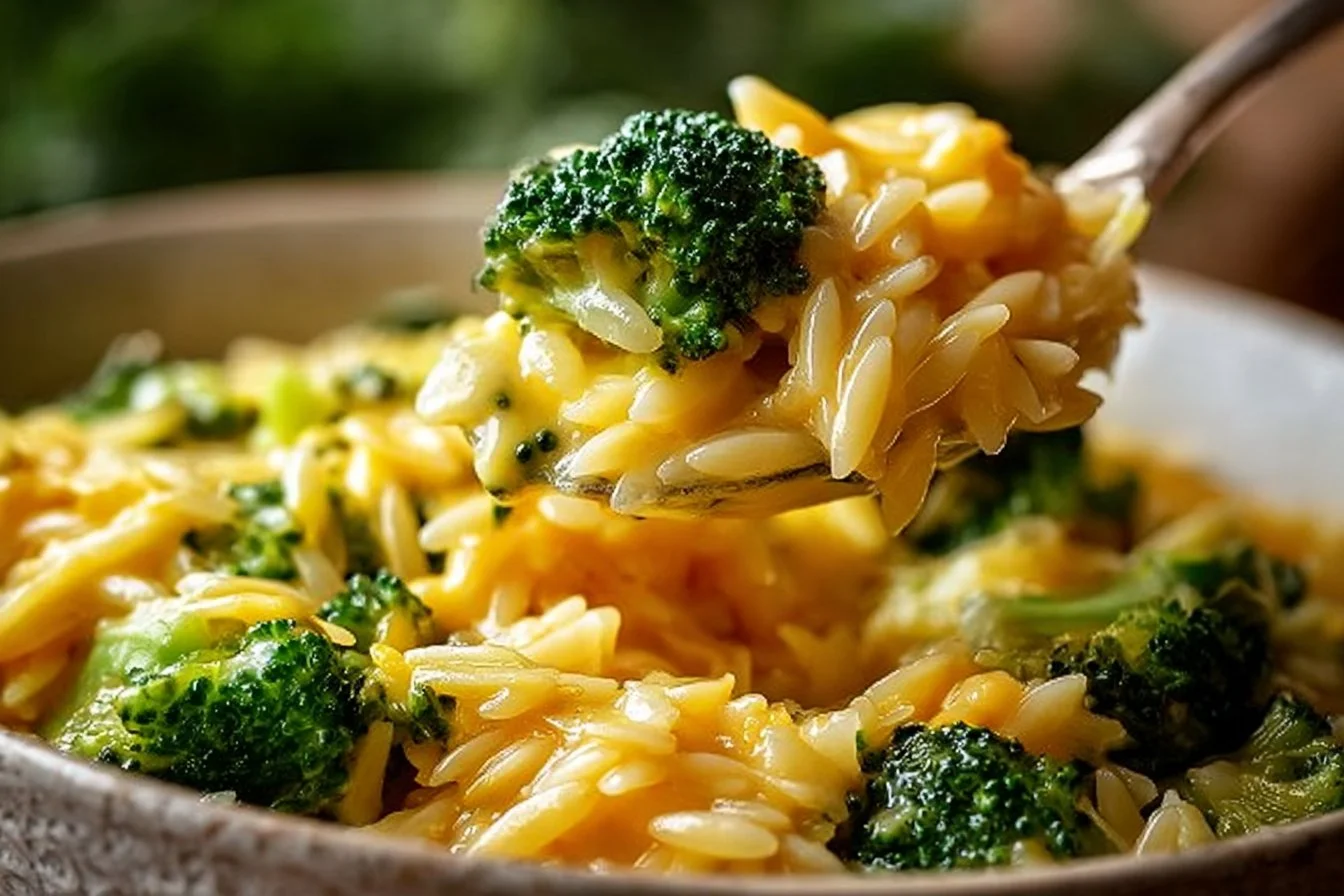 Cheese Broccoli Orzo Pasta