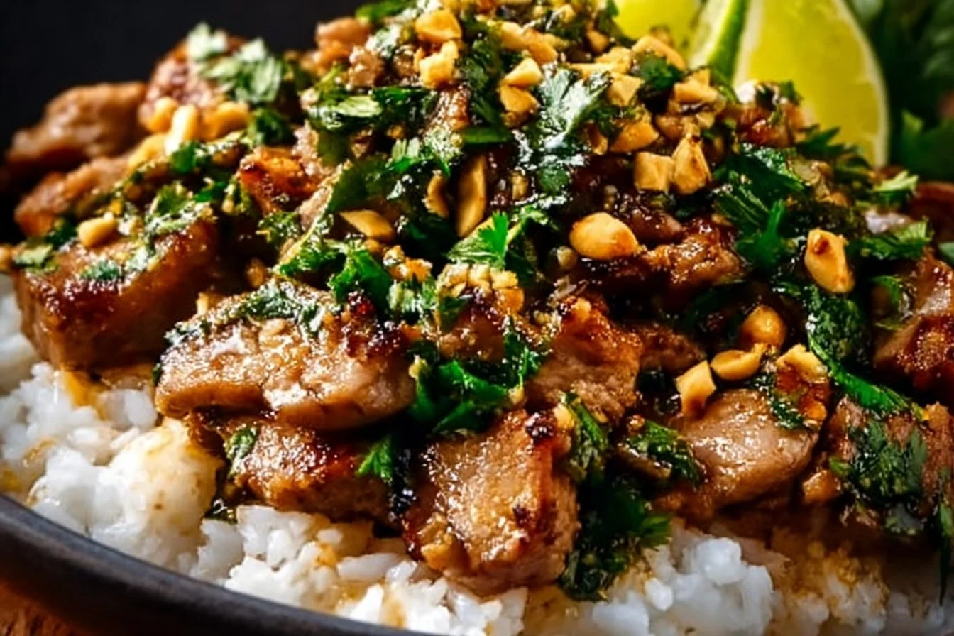 Ginger Lime Pork with Coconut Rice: A Quick Flavor Delight